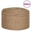 vidaXL Fr&acirc;nghie din iută 100% 12 mm 100 m