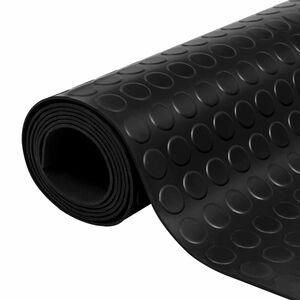 vidaXL Mat pentru Podea Negru 1 x 2 m Cauciuc