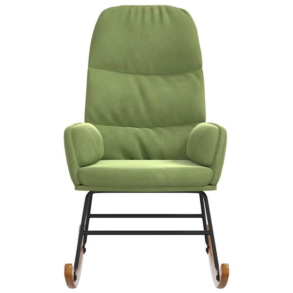 vidaXL Scaun balansoar, verde deschis, catifea