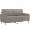 vidaXL Canapea cu 2 locuri, gri taupe, 140 cm, material textil