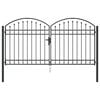vidaXL Poartă de gard ASSEN 301 x 200 cm Oțel Gri Blocat