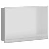 vidaXL Nisă de Duș Argintiu 45 x 30 x 9,5 cm Oţel inoxidabil