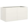 vidaXL Jardinieră alb 80x40x40 cm Oțel laminat la rece