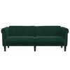 vidaXL Canapea cu 3 locuri, verde închis, catifea