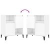 vidaXL Dulapuri, 3 buc, alb extralucios, 60x35x70 cm, lemn prelucrat