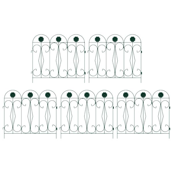 vidaXL Gard de Grădină Spalier Verde 305,5 x 55,5 x 0,3 cm