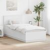 vidaXL Cadru de pat cu headboard Alb 90 x 200 cm Lemn prelucrat