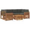 vidaXL Set de canapele de exterior 7 buc. Natural și Antracit