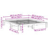 vidaXL Cadru de pat fără saltea, maro ceruit 180x200 cm lemn masiv pin