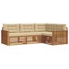 vidaXL Set de canapele de exterior 4 buc. Natural și Bej