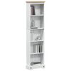vidaXL Bibliotecă Alb 46 x 20 x 170 cm Lemn de pin masiv