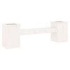 vidaXL Jardinieră bancă, alb, 184,5x39,5x56,5 cm, lemn masiv de pin