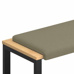 vidaXL Perna pentru bancă Catifea Texturată Kaki Ad&acirc;ncime 35 cm