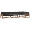 vidaXL Set de canapele de exterior 6 buc. Natural și Negru