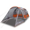 vidaXL Cort de camping tunel pentru 4 persoane, gri, impermeabil