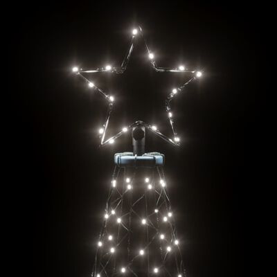 vidaXL Brad de Crăciun cu țăruș, 3000 LED-uri, alb rece, 800 cm