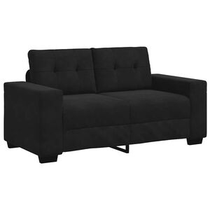 vidaXL Canapea loveseat neagră 160x77x82 cm catifea