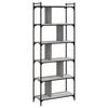 vidaXL Bibliotecă cu 6 niveluri gri sonoma 76x32x192 cm lemn compozit