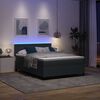 vidaXL Pat cu arc LED cu headboard Gri &icirc;nchis și alb 160 x 200 cm