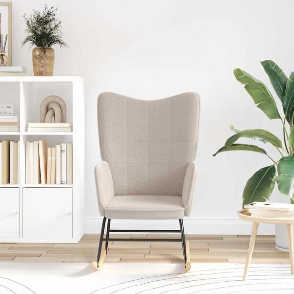 vidaXL Scaun balansoar Gri deschis Țesătura Sherpa