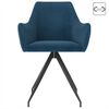 vidaXL Scaune de sufragerie, 2 buc., albastru, catifea