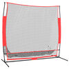 vidaXL Plasă de baseball portabilă negru/roșu 215x107x216 cm poliester
