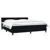 vidaXL Pat box spring cu saltea, negru, 180x220 cm, catifea