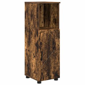vidaXL Dulap de Baie cu depozitare Stejar fumuriu 30 x 35 x 95 cm