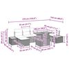 vidaXL Set de masă pentru grădină cu pernă 8 pcs Gri și Brown