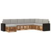 vidaXL Set de canapele de exterior 8 pcs Natural și gri deschis