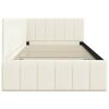 vidaXL Cadru de pat colțar cu headboard Crem 100 cm x 200 cm Catifea