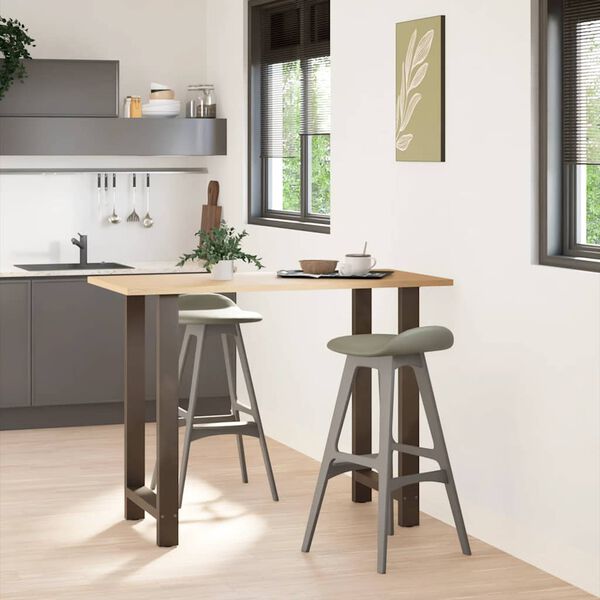 vidaXL Picioare de masă de bar, oțel natural, 2 buc., 60 x (100-101) cm, oțel