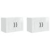 vidaXL Dulap de perete PORTO 2 pcs Alb lucios 60 x 31 x 40 cm