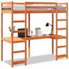 vidaXL Cadru pat supraetajat fără saltea maro 80x200 cm lemn masiv pin