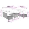 vidaXL Set de canapele pentru grădină cu pernă 10 pcs Gri poliratan