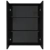 vidaXL Dulap de baie cu oglindă, negru strălucitor, 60x15x75 cm, MDF