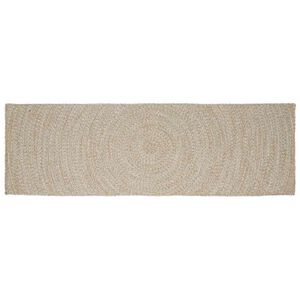 vidaXL Covoare de zonă Natural și Alb 60 x 250 cm Iută