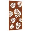 vidaXL Decorație perete de grădină 105x55 cm design frunze oțel Corten