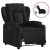 vidaXL Fotoliu rabatabil electric, negru, material textil