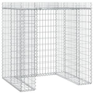 vidaXL Perete gabion pentru pubela gunoi 110x91x120 cm fier galvanizat