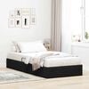 vidaXL Pat cu storage cu saltea cu headboard Negru 90 x 190 cm Catifea