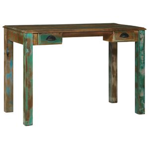 vidaXL Masă de scris Maro 112 x 55 x 76 cm Lemn recuperat masiv