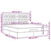 vidaXL Cadru de pat otoman cu saltea crem 160x200cm stofa