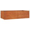 vidaXL Strat &icirc;nălțat de grădină, ruginiu, 160x80x45 cm, oțel corten