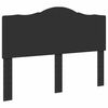 vidaXL Cadru de pat cu headboard Negru 140 x 200 cm Lemn de pin masiv