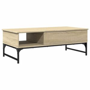 vidaXL Măsuță cafea stejar sonoma 100x50x35 cm lemn prelucrat și metal