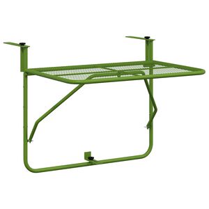 vidaXL Masă de balcon, verde, 60x40 cm, oțel