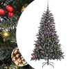 vidaXL Brad de Crăciun artificial Verde 150 cm PVC și Plastic și Oțel