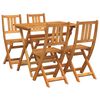vidaXL Set Bistro de Grădină 5 pcs Maro Lemn Solid de Acacia
