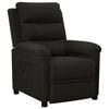 vidaXL Fotoliu rabatabil, negru, material textil